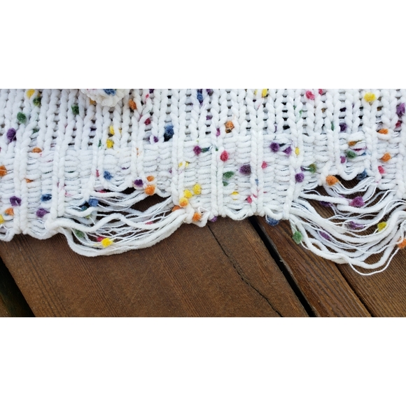 SOLD☆ New MOD Confetti Destroyed Sweater M/L - Picture 6 of 8